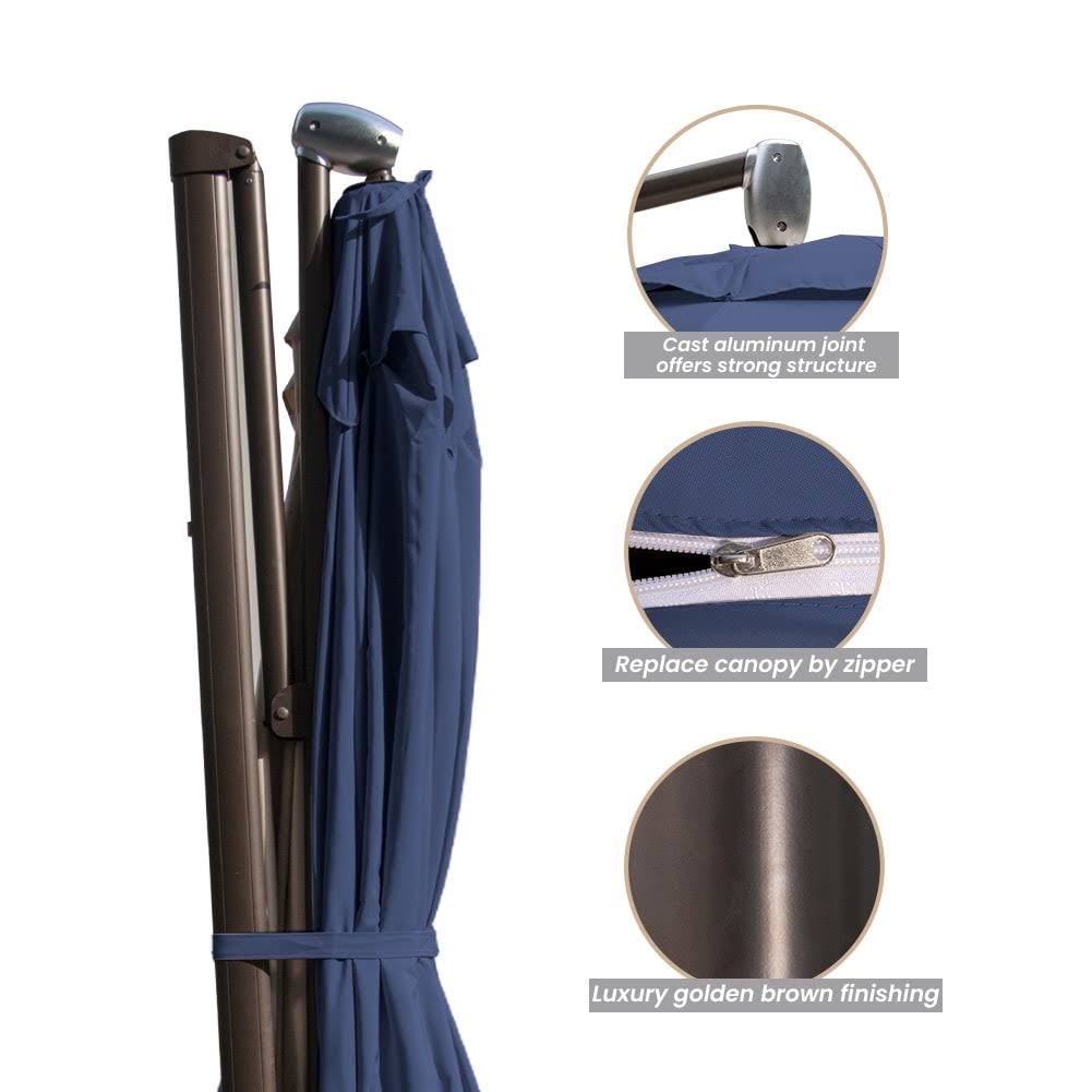 10-Foot Cantilever Umbrella with Cross Base Q33386