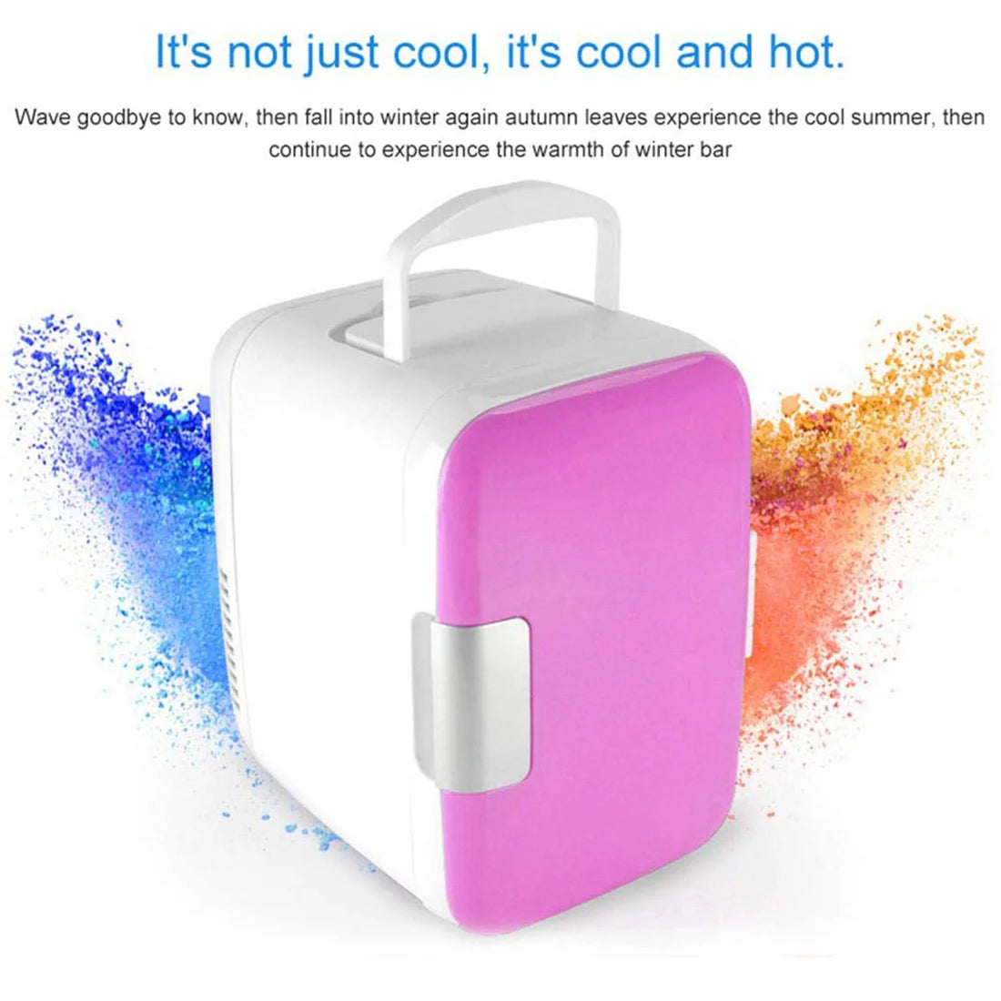 Pink Mini Car Fridge, 4L/6 Can Cooler & Warmer Personal Refrigerator G103520