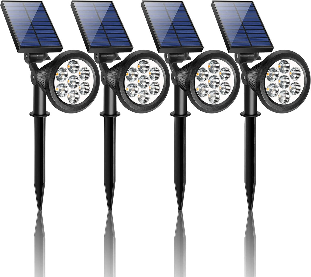 Solar Spot Lights Outdoor Waterproof 4 Pack U847506