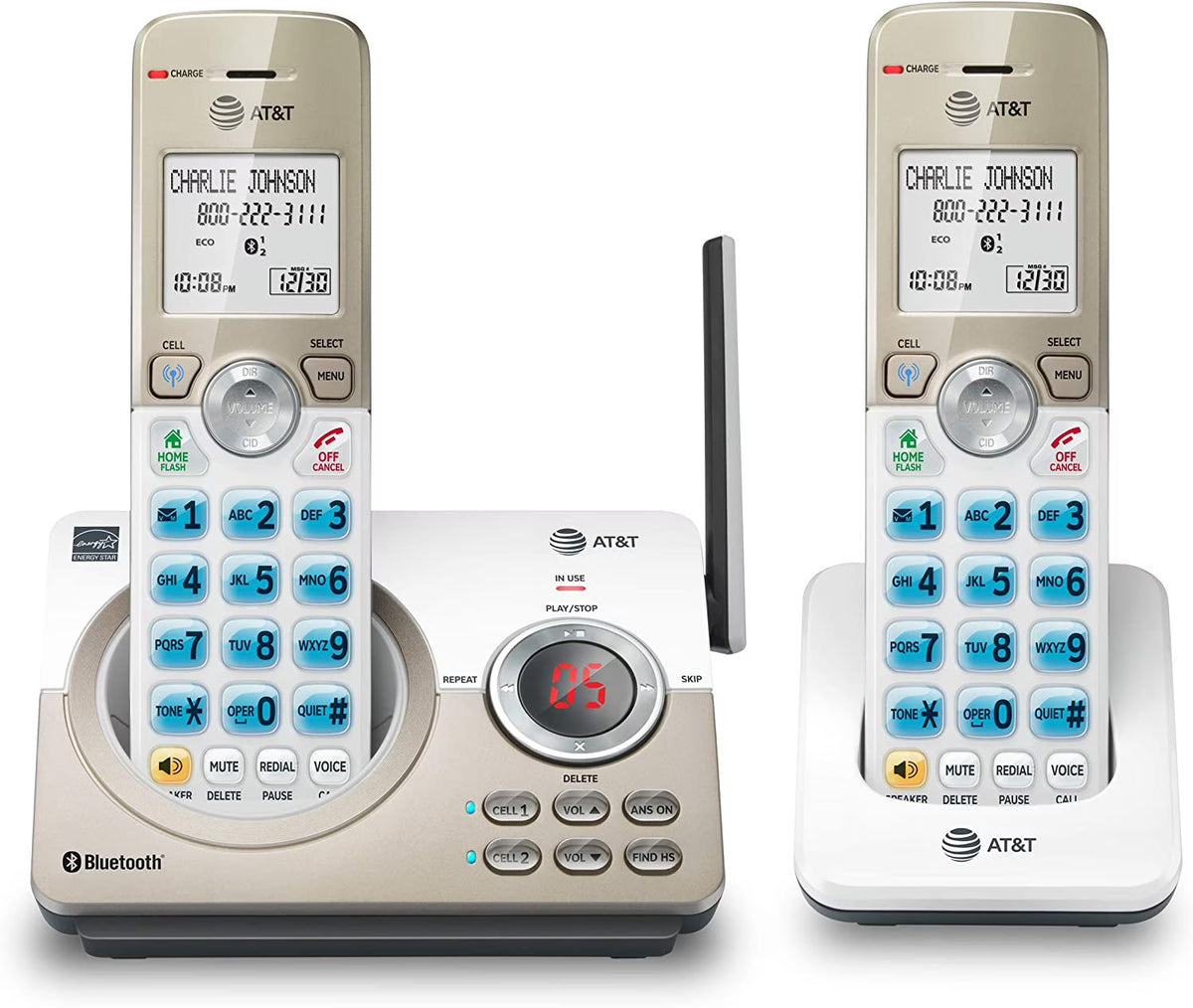 DECT 6.0 2-Handset Cordless Phone with Backlit Screen L686584