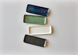 Stoneware Dish 14x38 cm Black, Green A338603