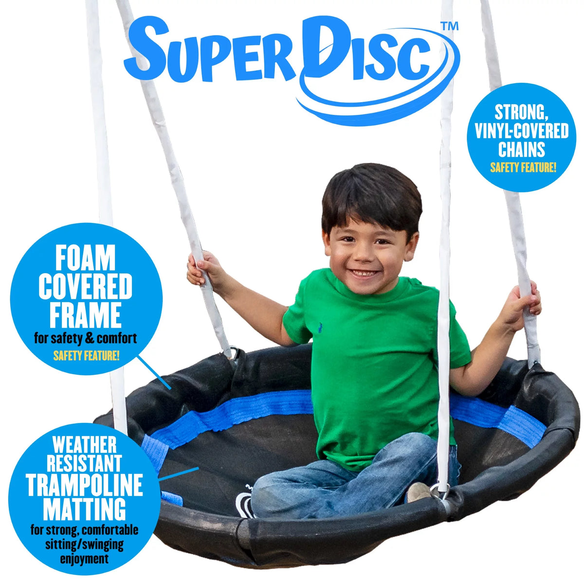 Metal Swing Set with 2 LED Swing Seats, Disc Swing & Wave Slide G371