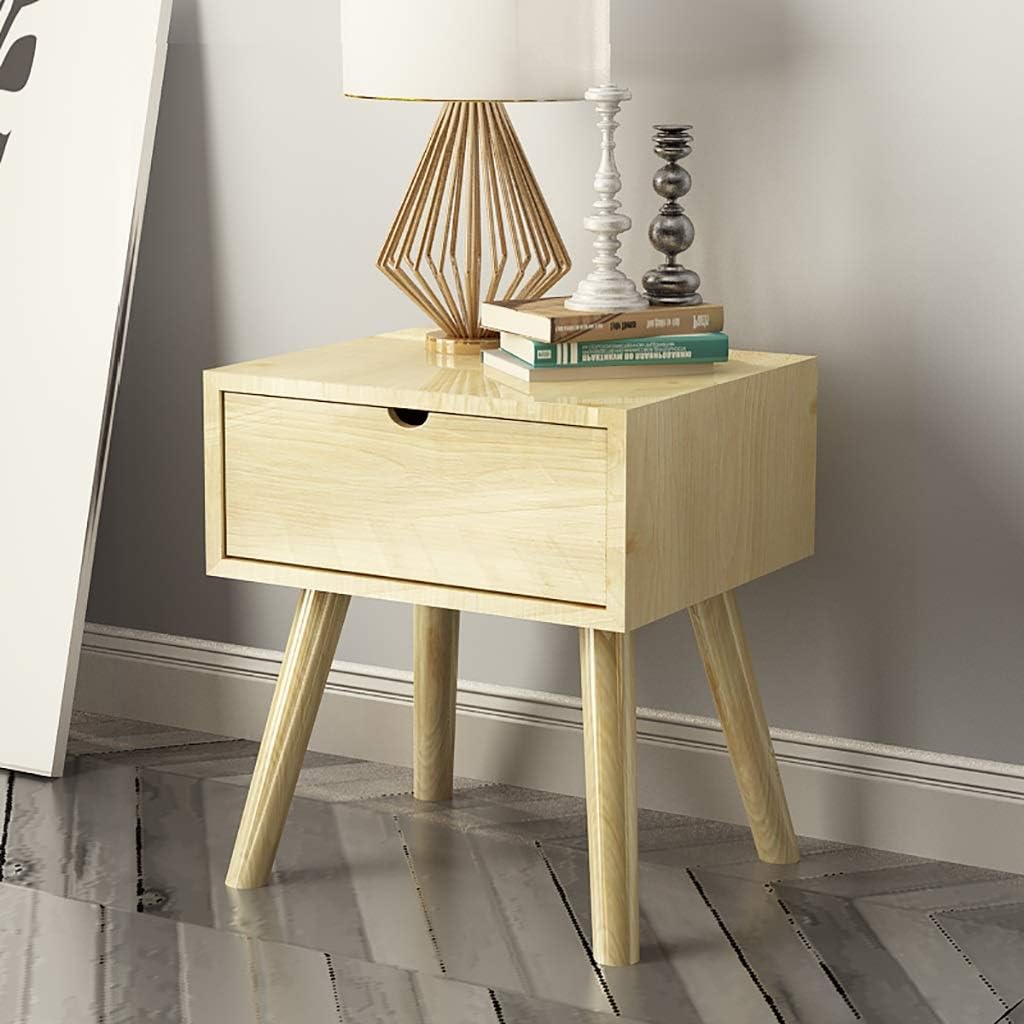 Solid Wood Bedside Table with Drawers Z799
