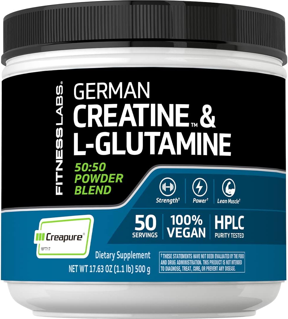 German Creatine Monohydrate and L-Glutamine Powder 1.1 lbs R5136