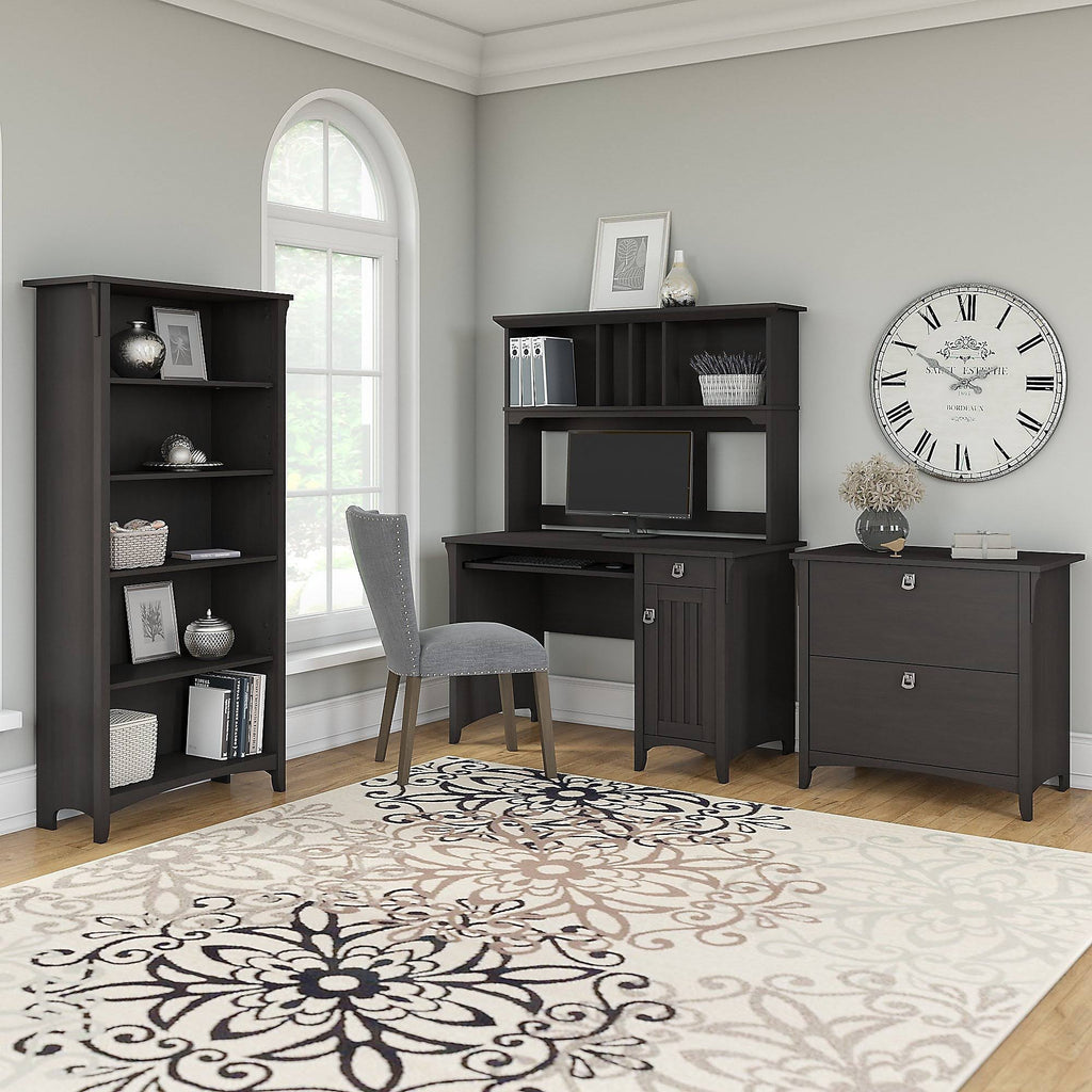 5 Shelf Bookcase Vintage Black C833658