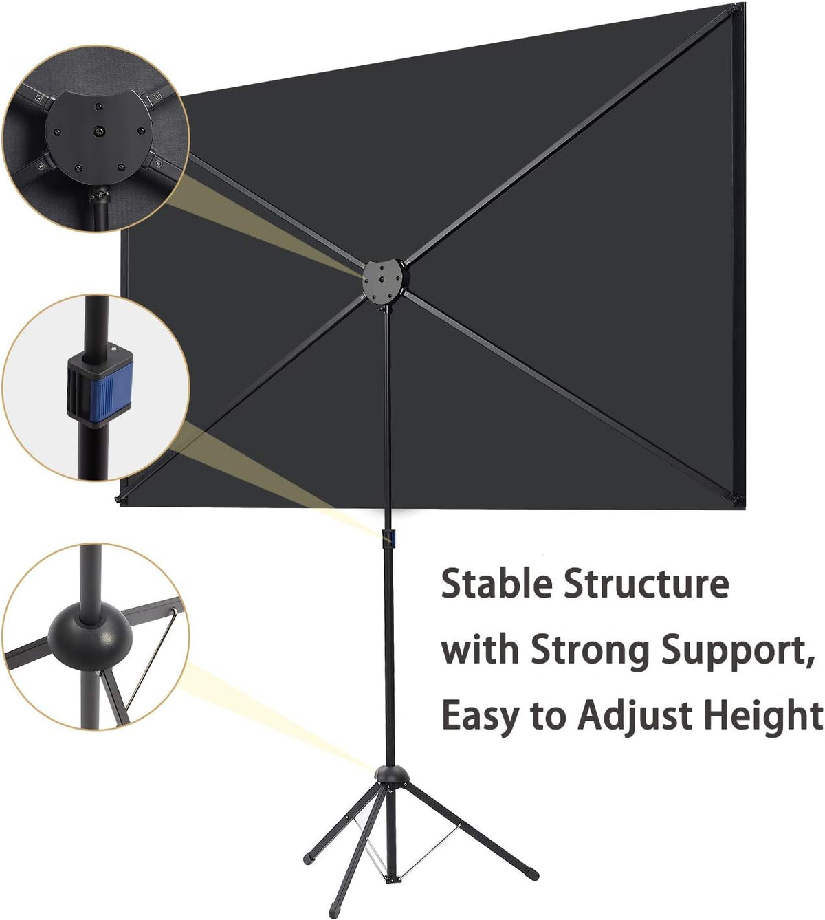 80 Inch 16:9 Portable Projector Screen with Stand D81235