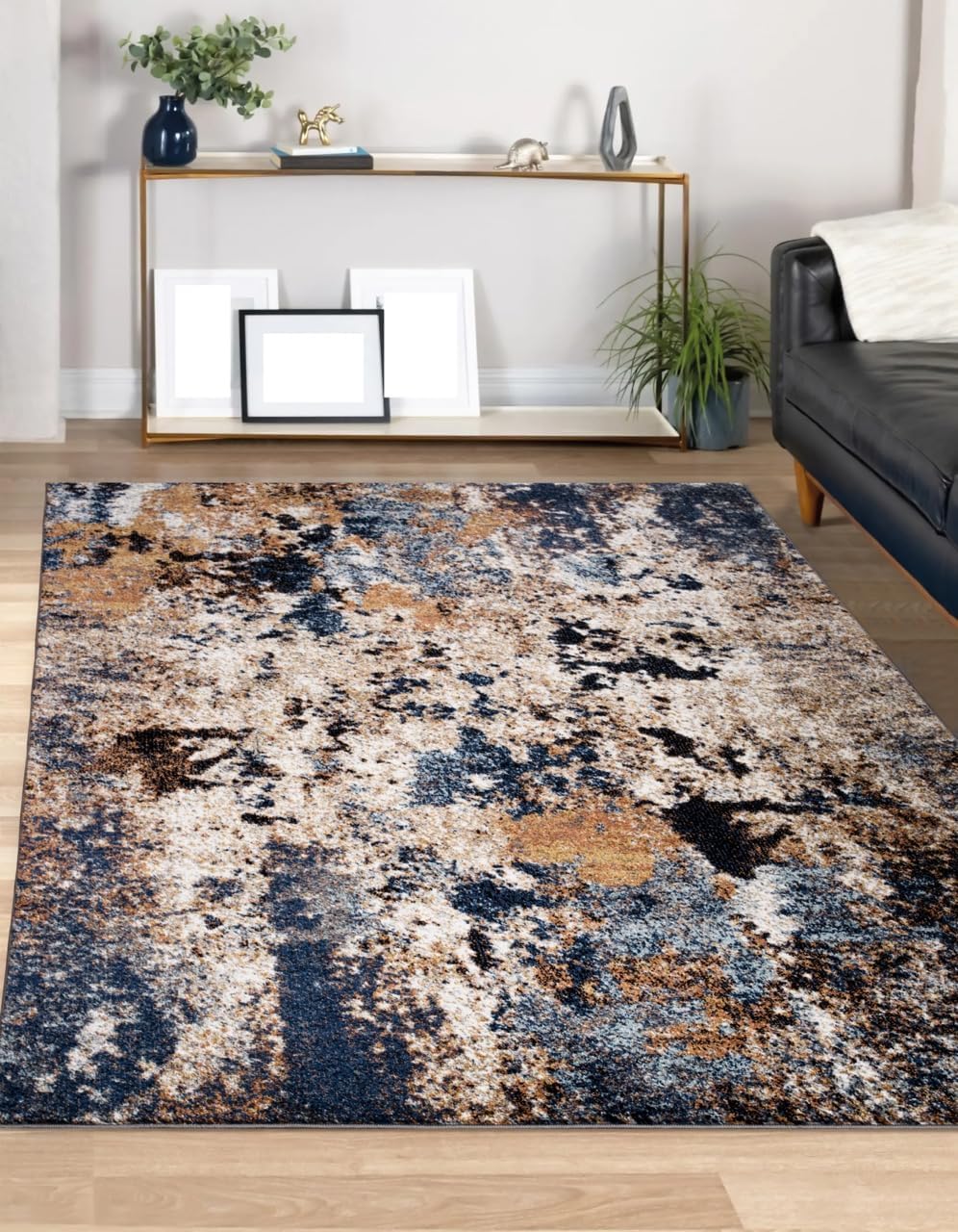 6x9 Non-Shedding Abstract Area Rug X3615