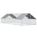 Large Metal Chicken Coop with Cover and Lockable Door P150