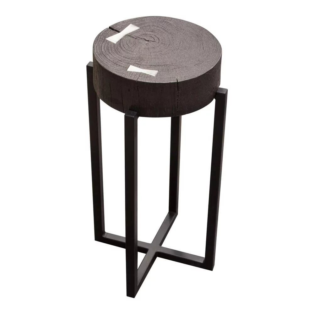 Espresso Accent Table with Mango Wood Top U53249