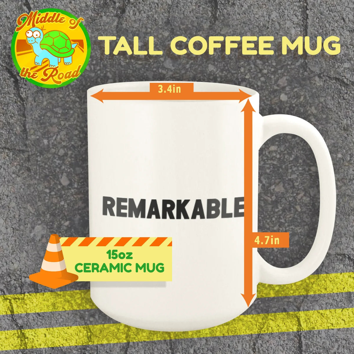 White Ceramic 15oz Mug Y905