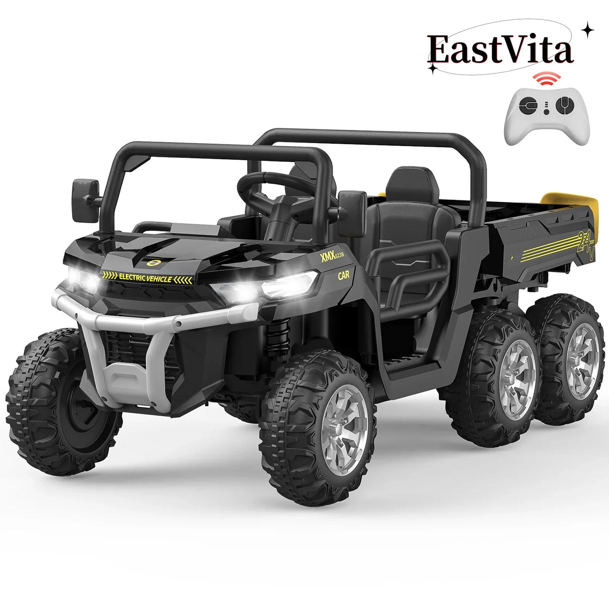 24V 6 Wheels Electric Ride on Tractor Dump Truck Q310