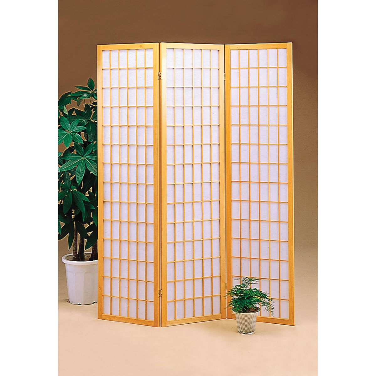 Natural 3 Panel Room Divider Folding Screen L6794