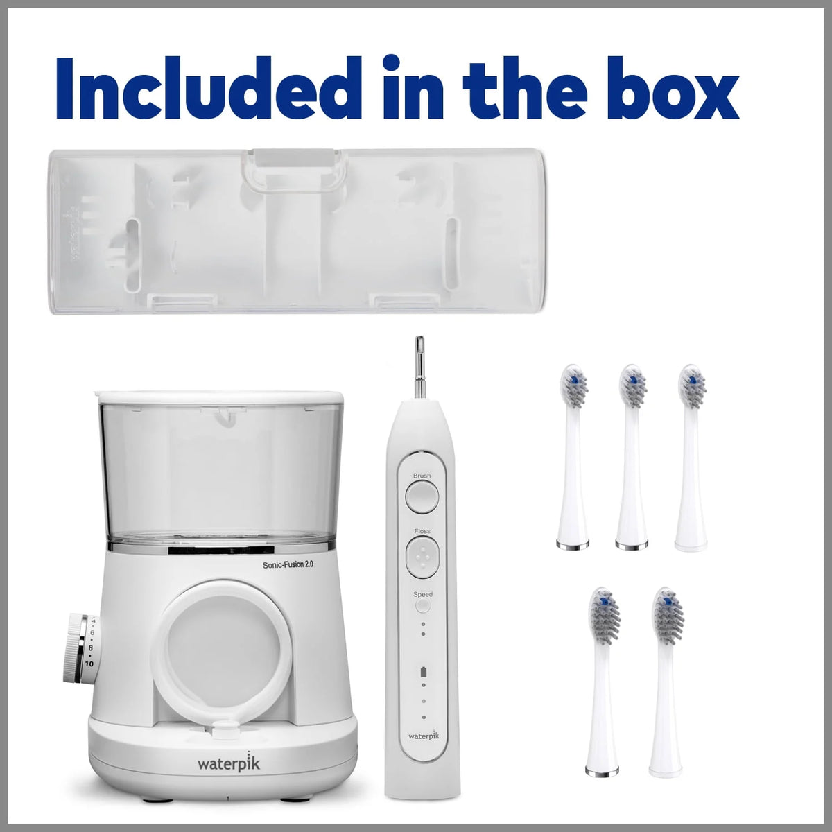 White Flossing Electric Toothbrush Set A45454