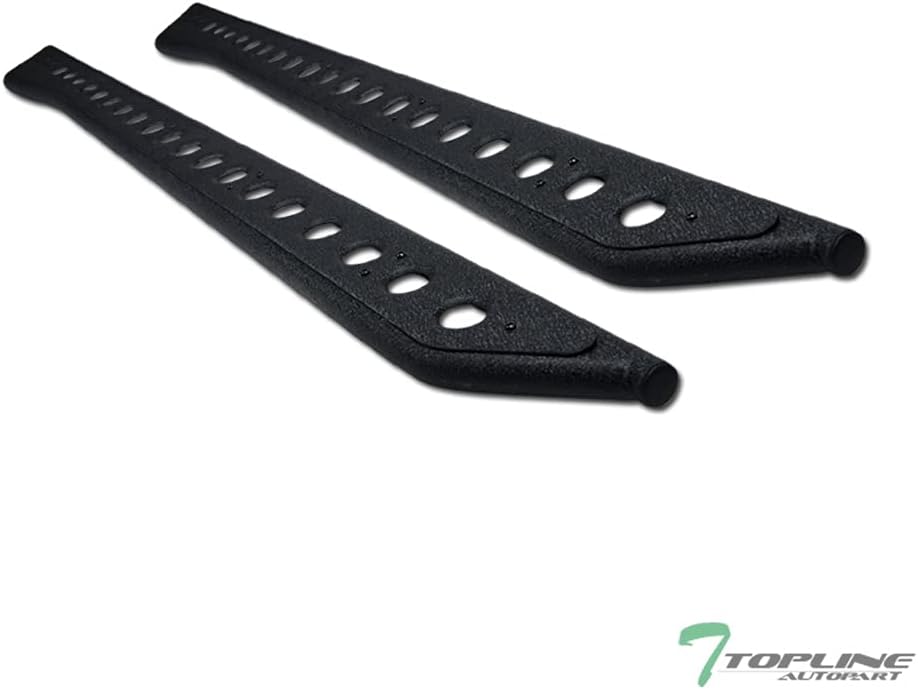 Textured Black Round Pattern Side Step Rail Nerf Bars Z7699