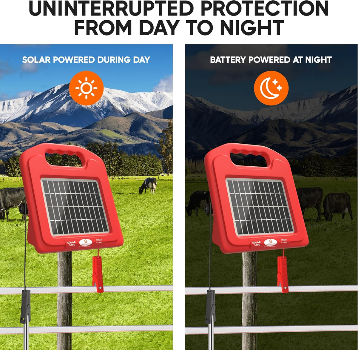 5 Mile Solar Powered Electric Fence Charger Y589