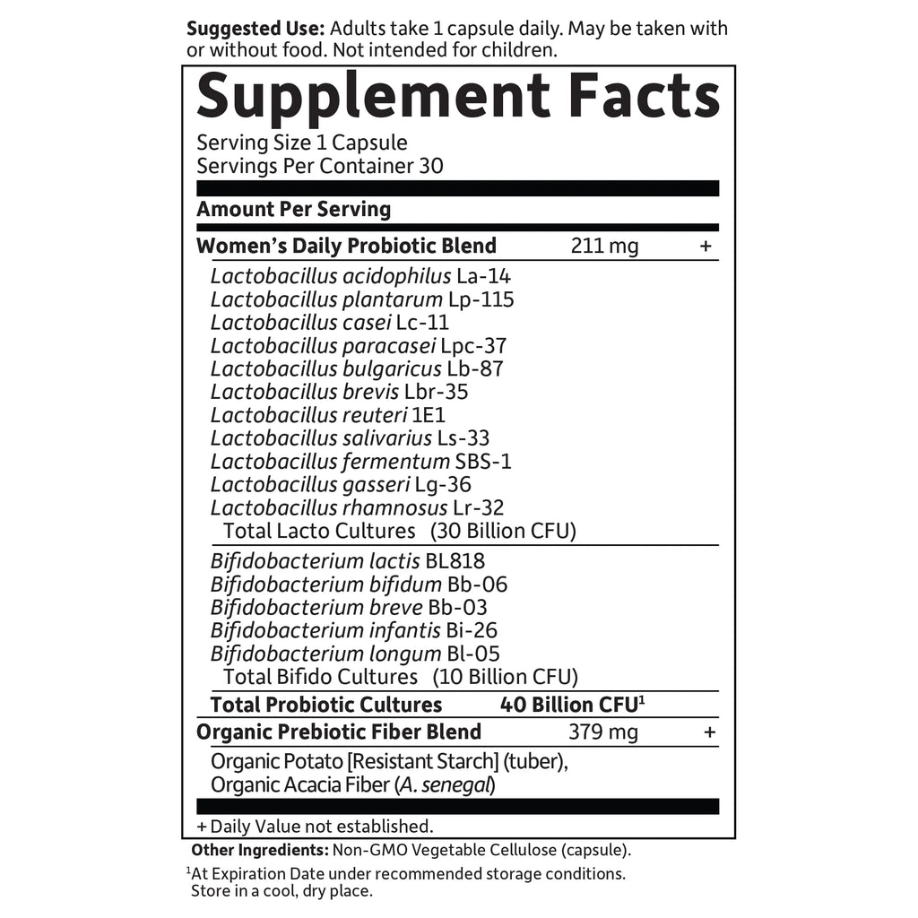 Women's Daily Care Probiotics, 30ct V4757
