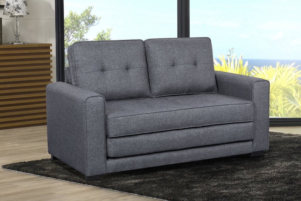 Dark Gray Convertible Sleeper Loveseat G52987