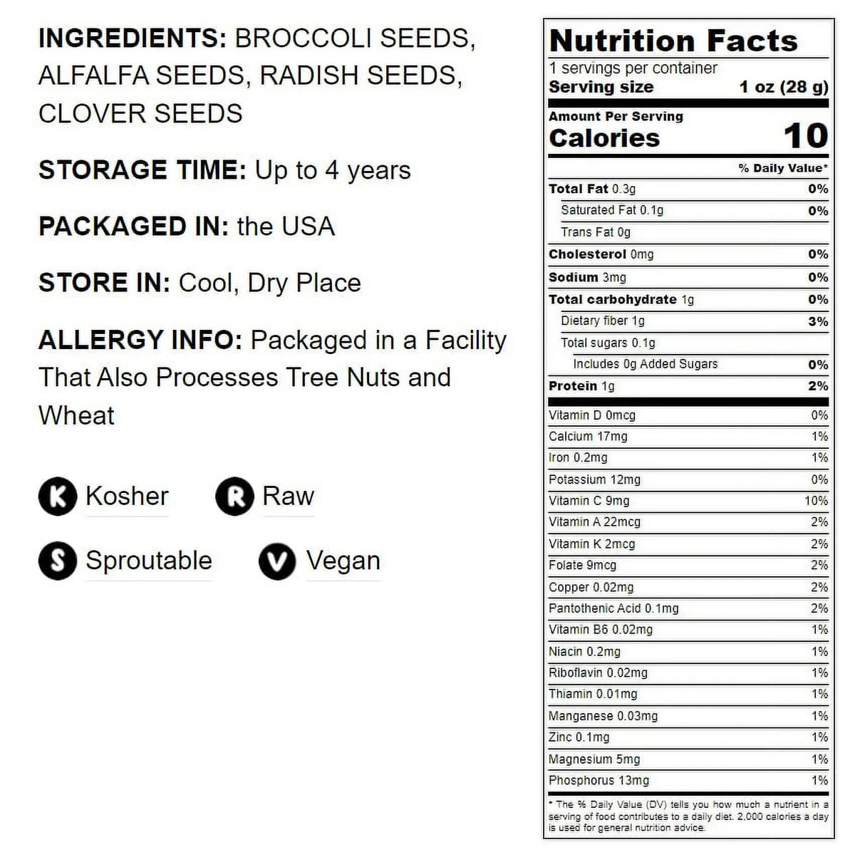 5 Pounds Sprouting Seeds Salad Mix J623418