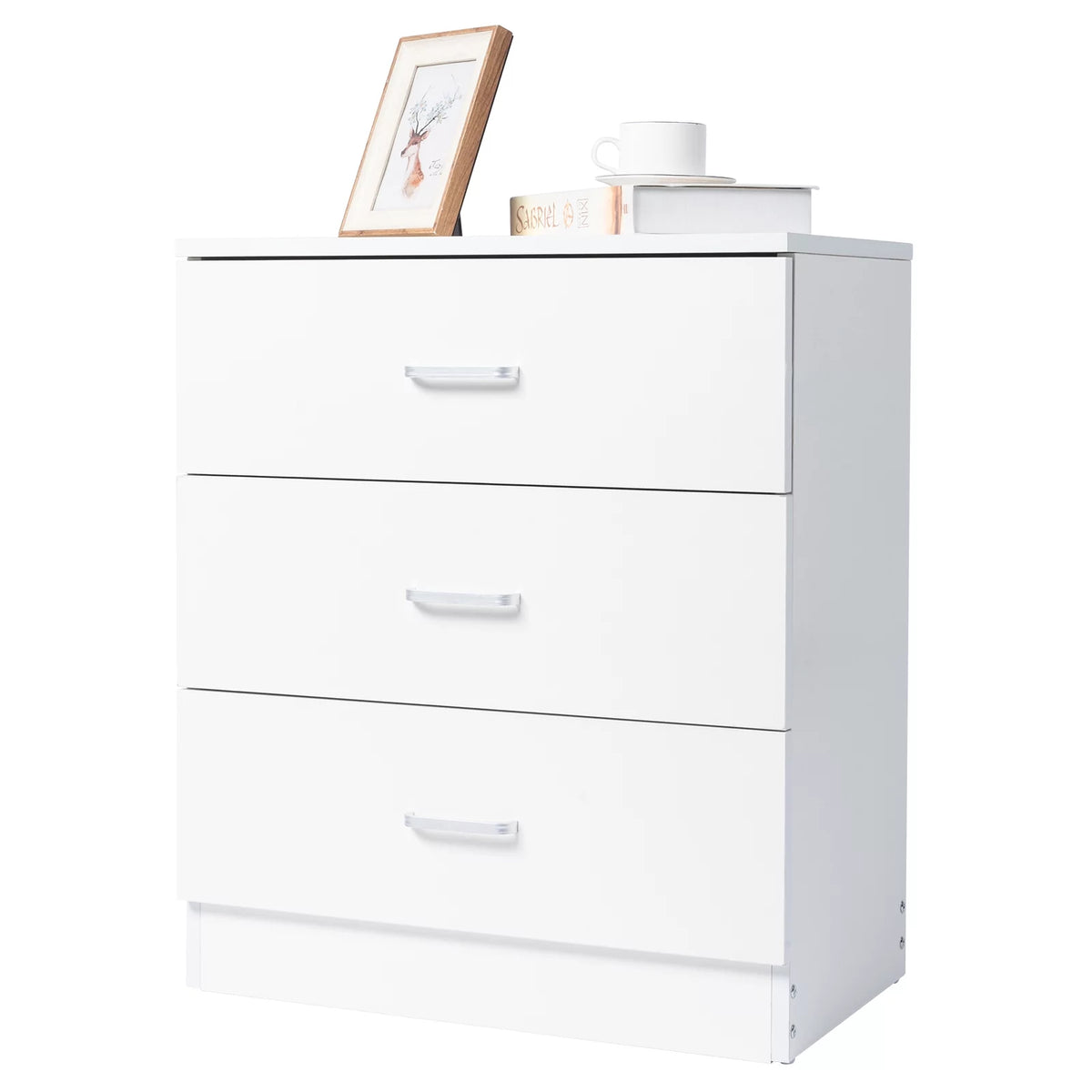 Wooden 3 Drawer Nightstand E761