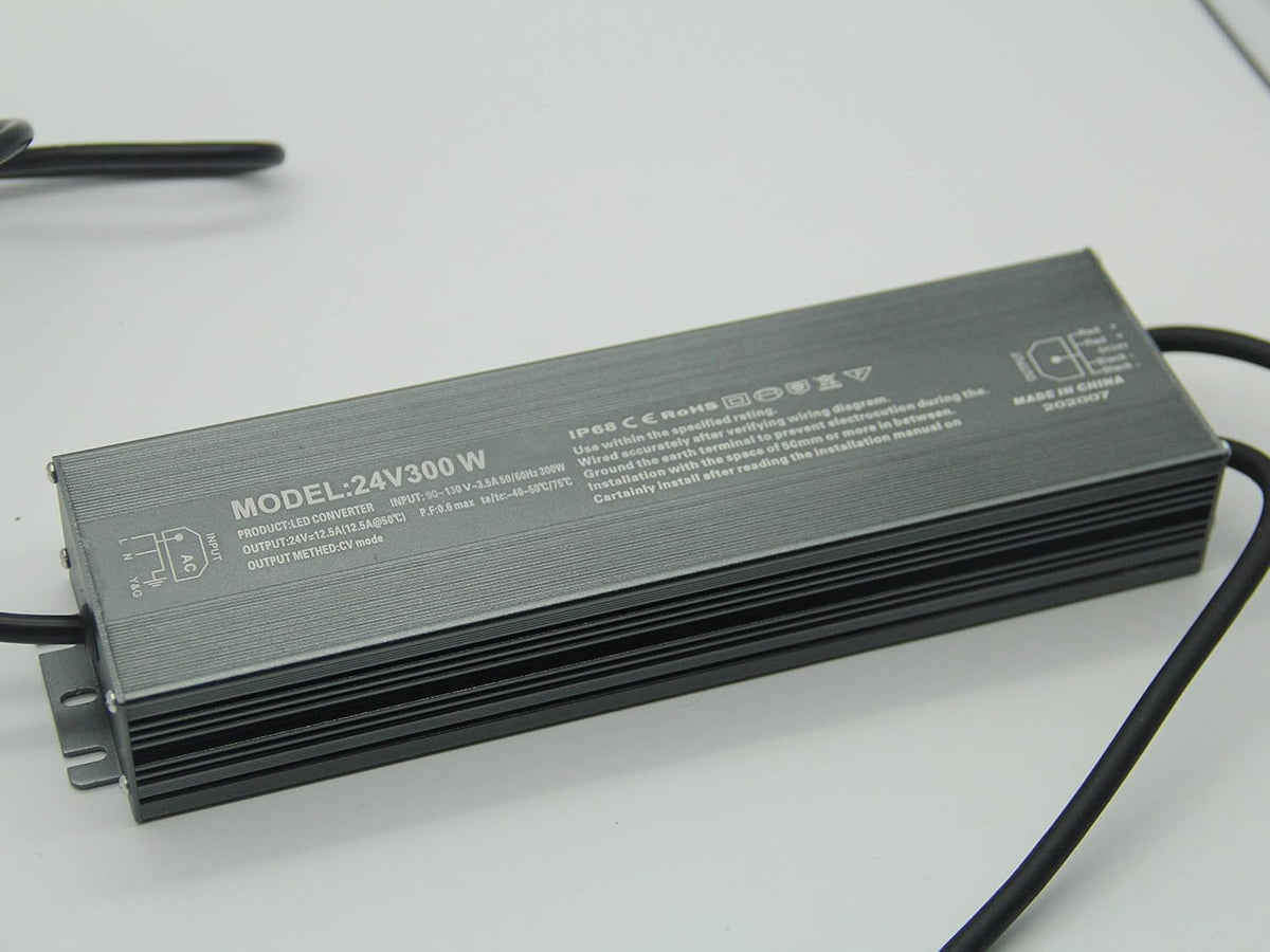 300W Waterproof IP68 LED Driver 90V-130V AC to 24V DC S299174