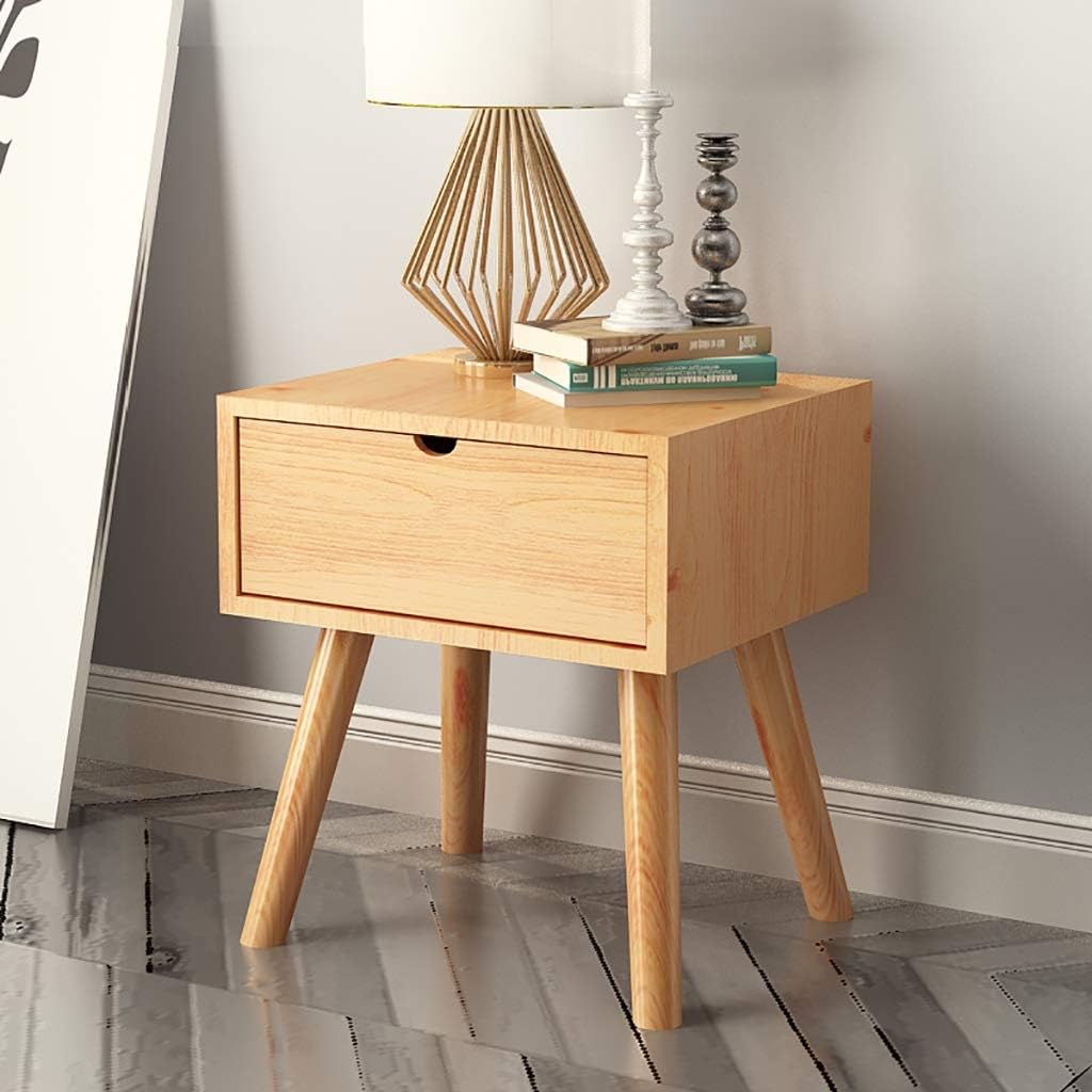 Solid Wood Bedside Table with Drawers Z799