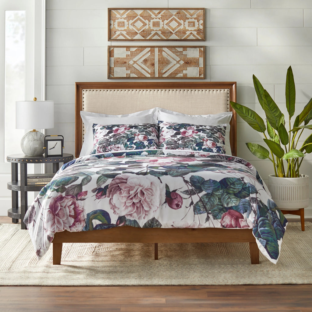 Upholstered Queen Platform Bed Grey Rustic Natural Q3088