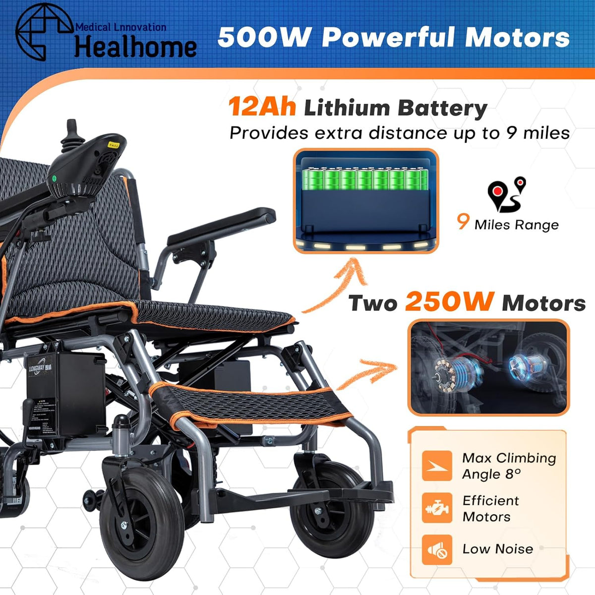Portable Motorized Electric Wheelchair B739