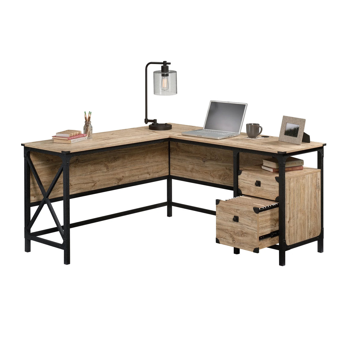 Milled Mesquite Finish L-Desk D8213