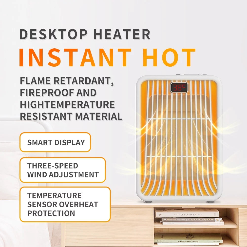 Mini Desktop Heater with LED Night Light K5164