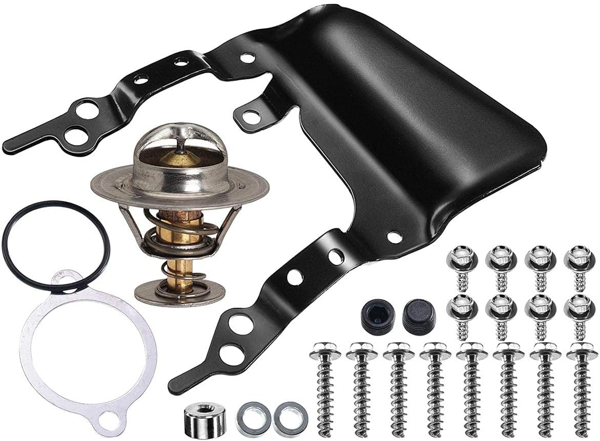 Upper Intake Manifold with Thermostat Compatible with Ford Crown Victoria Mustang Explorer Lincoln Town Car Mercury Grand Marquis Mountaineer 2001-2011 (V8 4.6L Only) A518