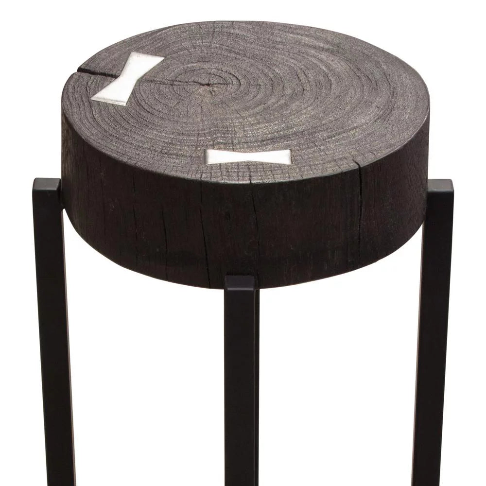 Espresso Accent Table with Mango Wood Top U53249