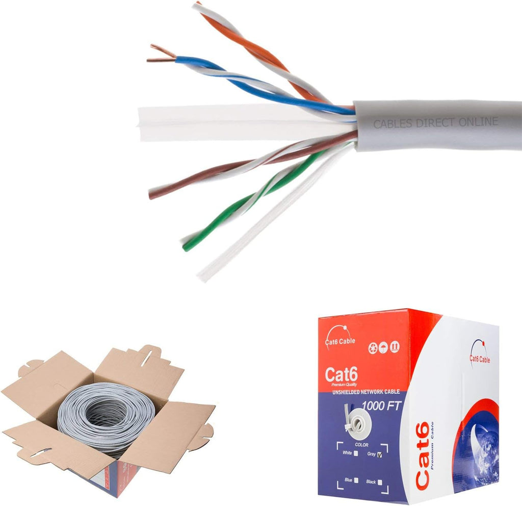 CAT6 1000ft UTP Blue Ethernet Solid Cable 23AWG L981267