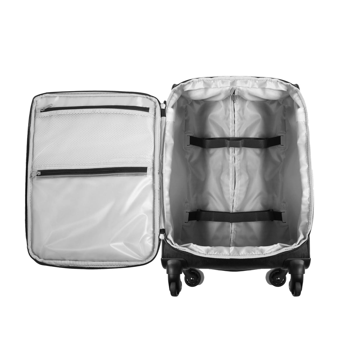 Soft Side 20” Expandable Carry-on Luggage, Black W55561