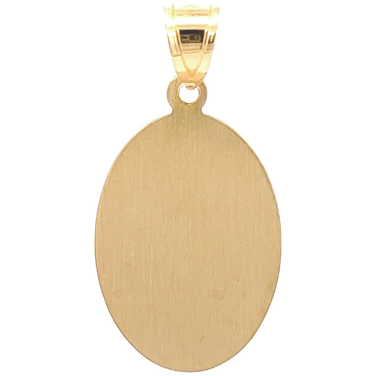 14k Yellow Gold Oval Religious Medal Pendant R109