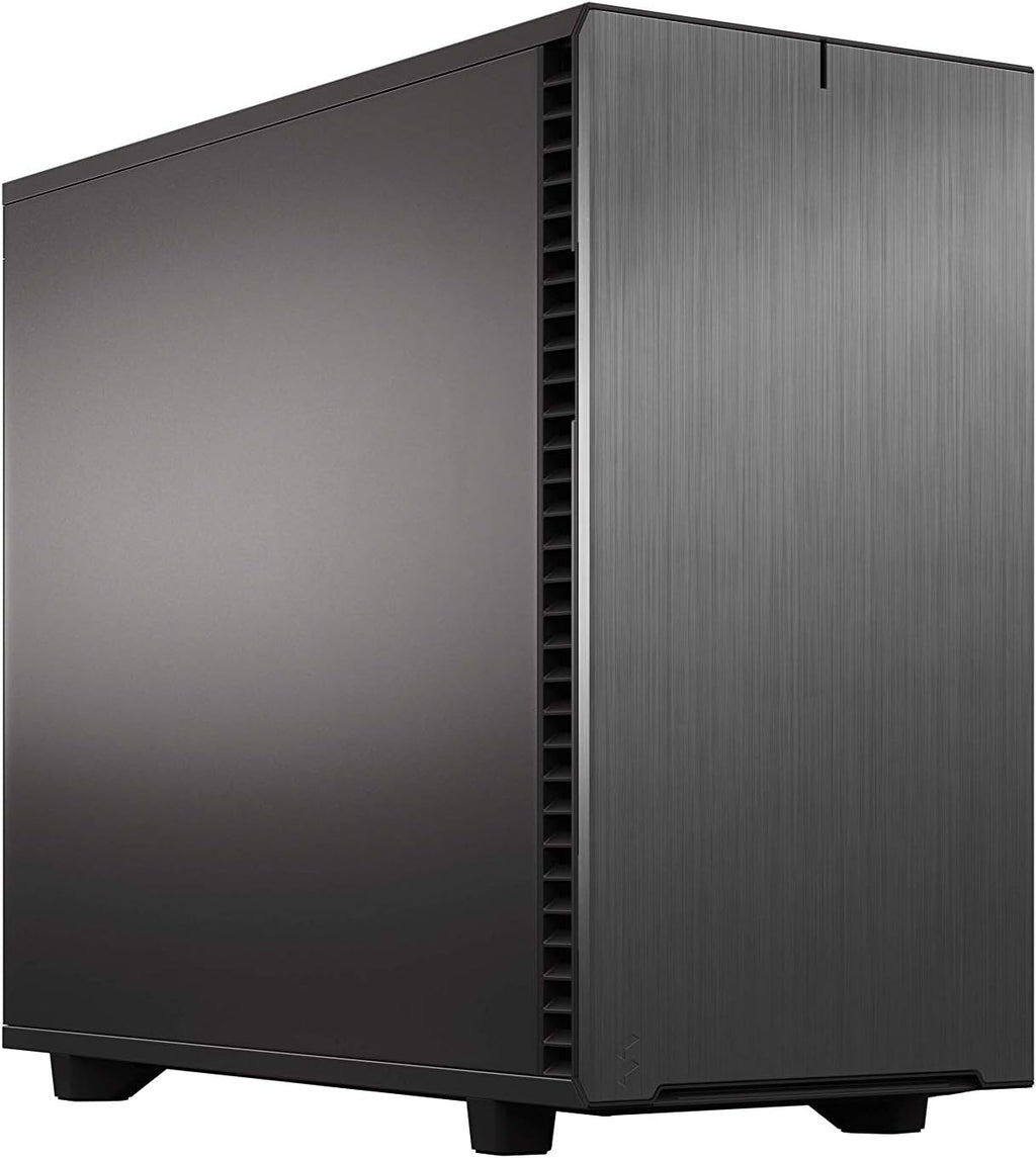 Black Brushed Aluminum/Steel Mid Tower Computer Case J448199