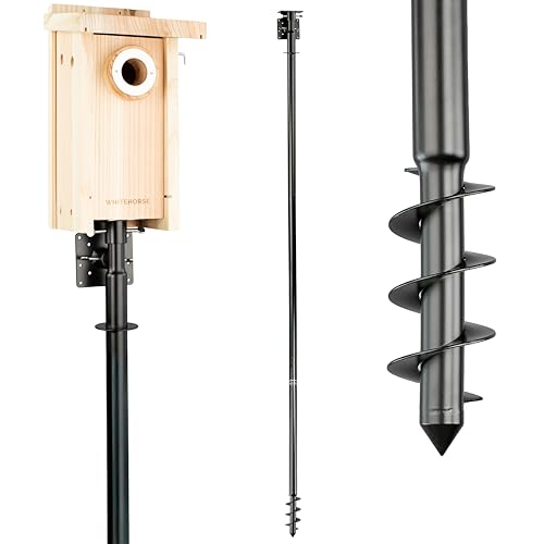 Bird House Pole Mount - 7’ Tall Bird Feeder Pole P6770