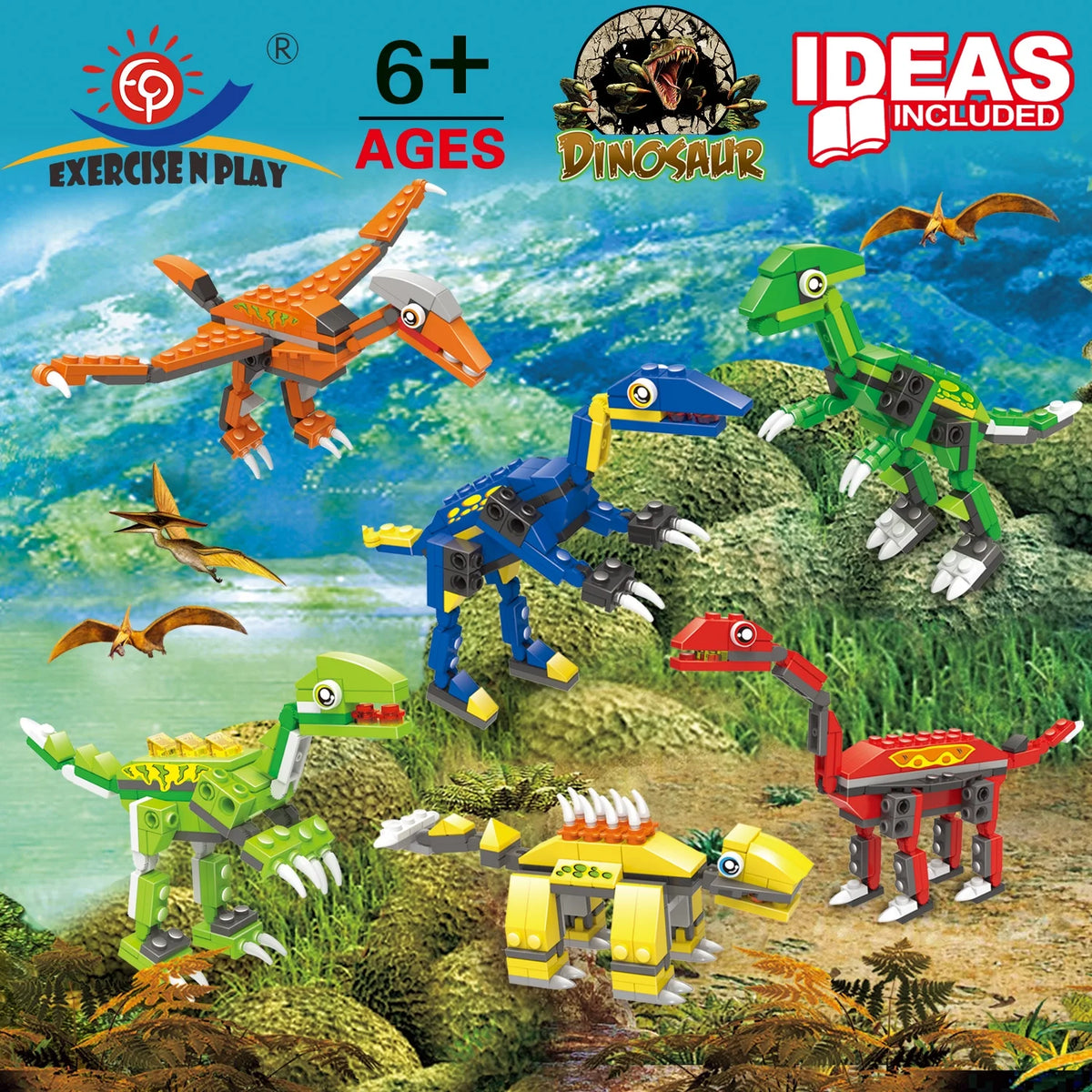 Dinosaurs Building Blocks Construction Toy (539 Pieces) I642