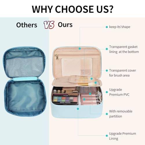 Green Nylon Makeup Bag with Divider G378592
