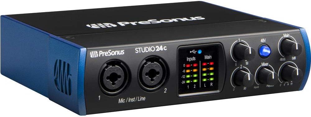 USB Type-C Audio/MIDI Interface with Pop Filter, Boom Arm Stand & XLR Cable T540688