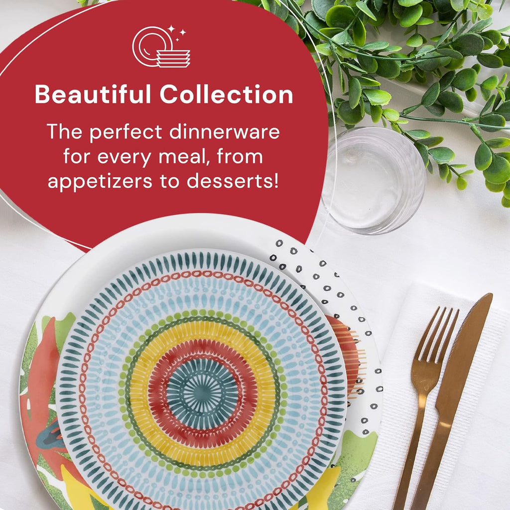 12-Piece Melamine Plates and Bowls Set C83936