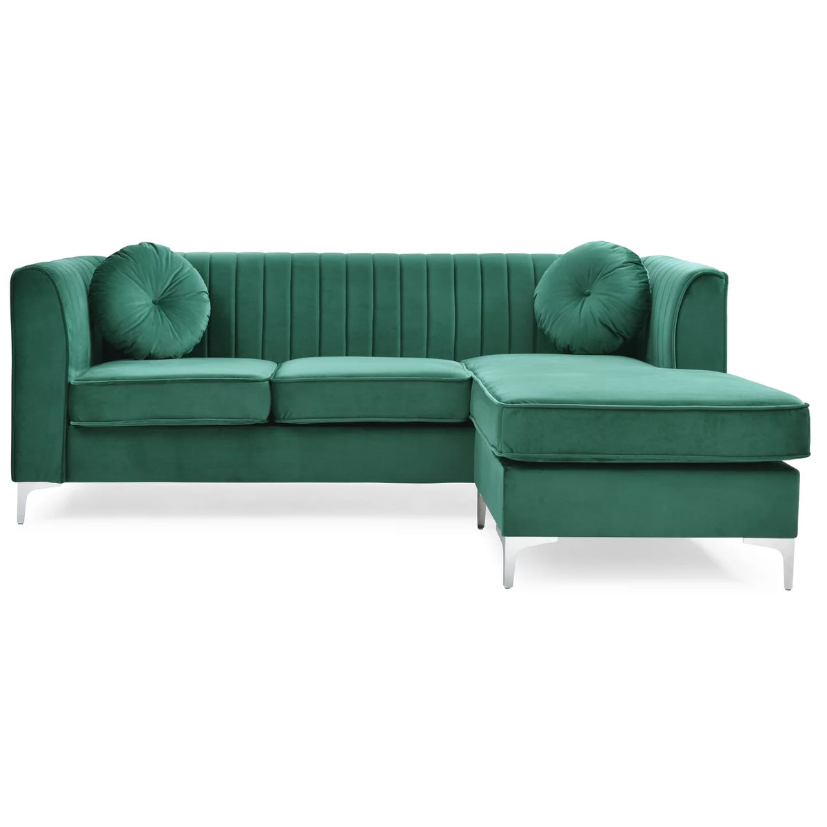 Green Sofa Chaise G7611