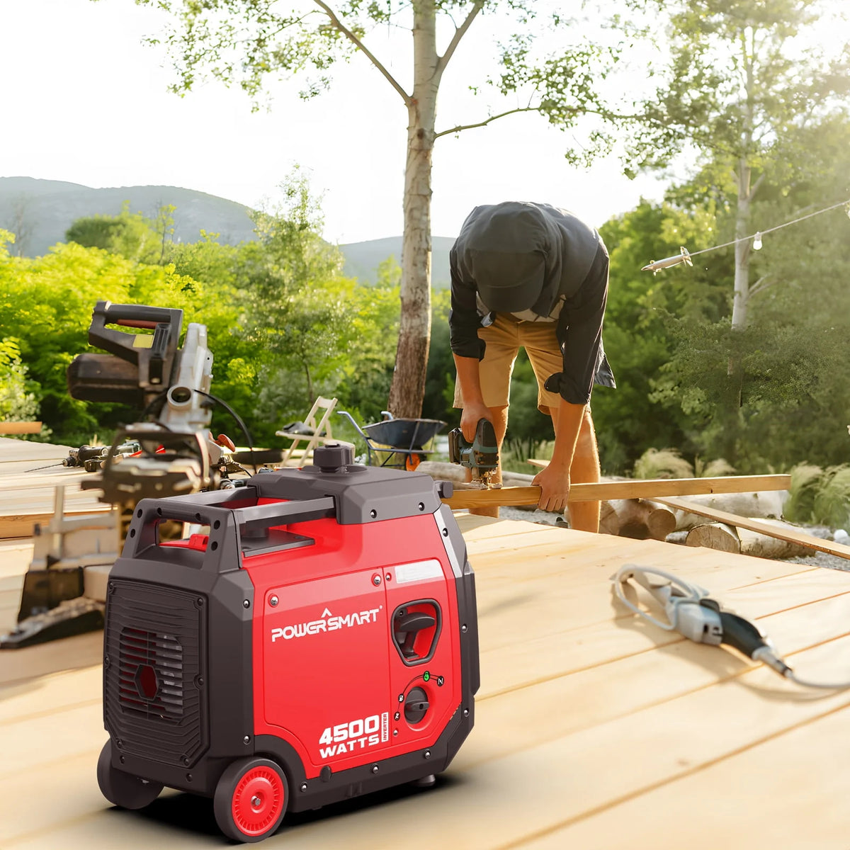 4500W Portable Inverter Gas Generator with Electric Start W72117