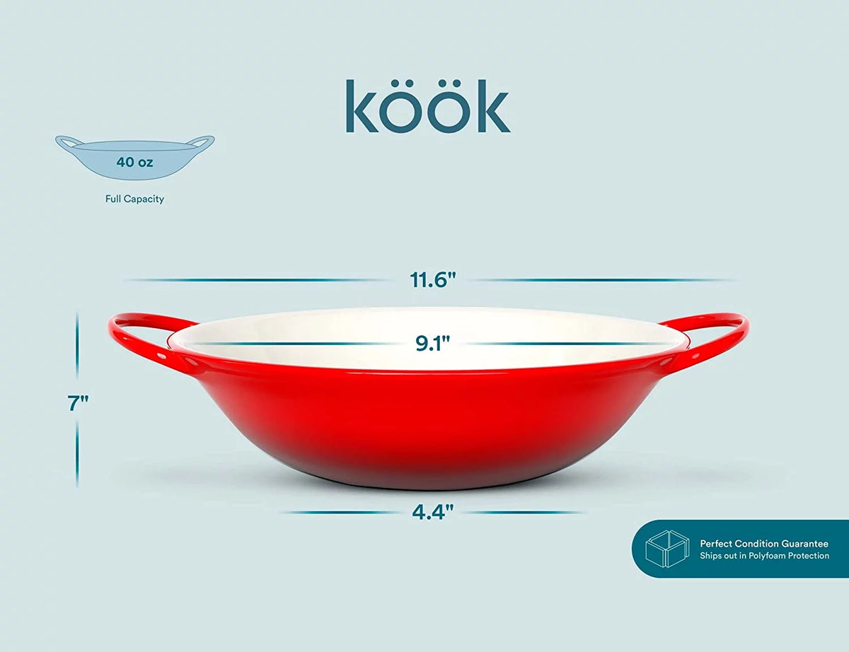 Ceramic Mini Wok Dishes, 40 Oz, Set of 2 D233170