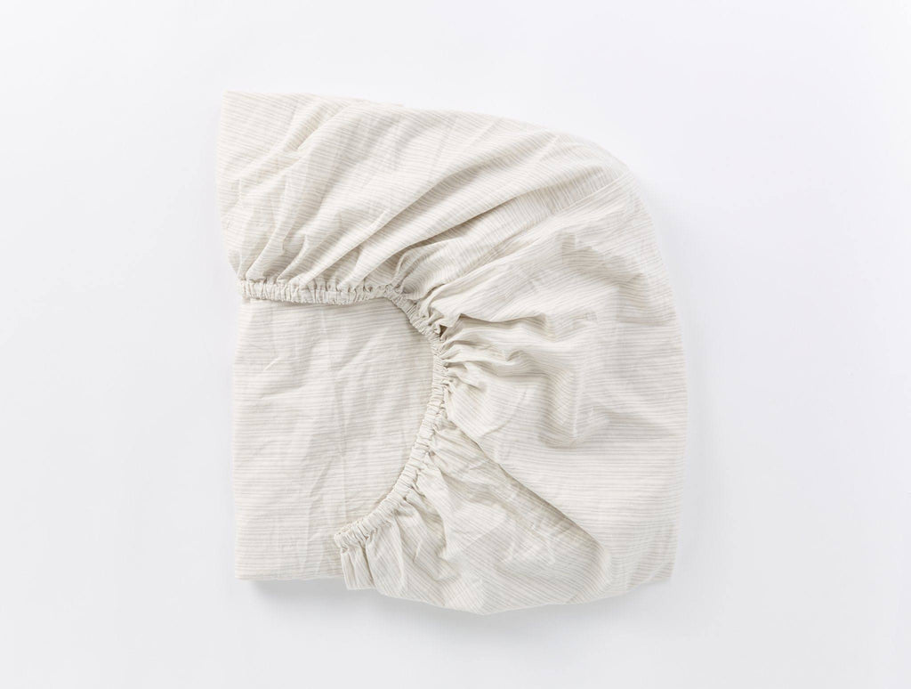 Organic Crinkled Percale Fitted Sheet King N4276