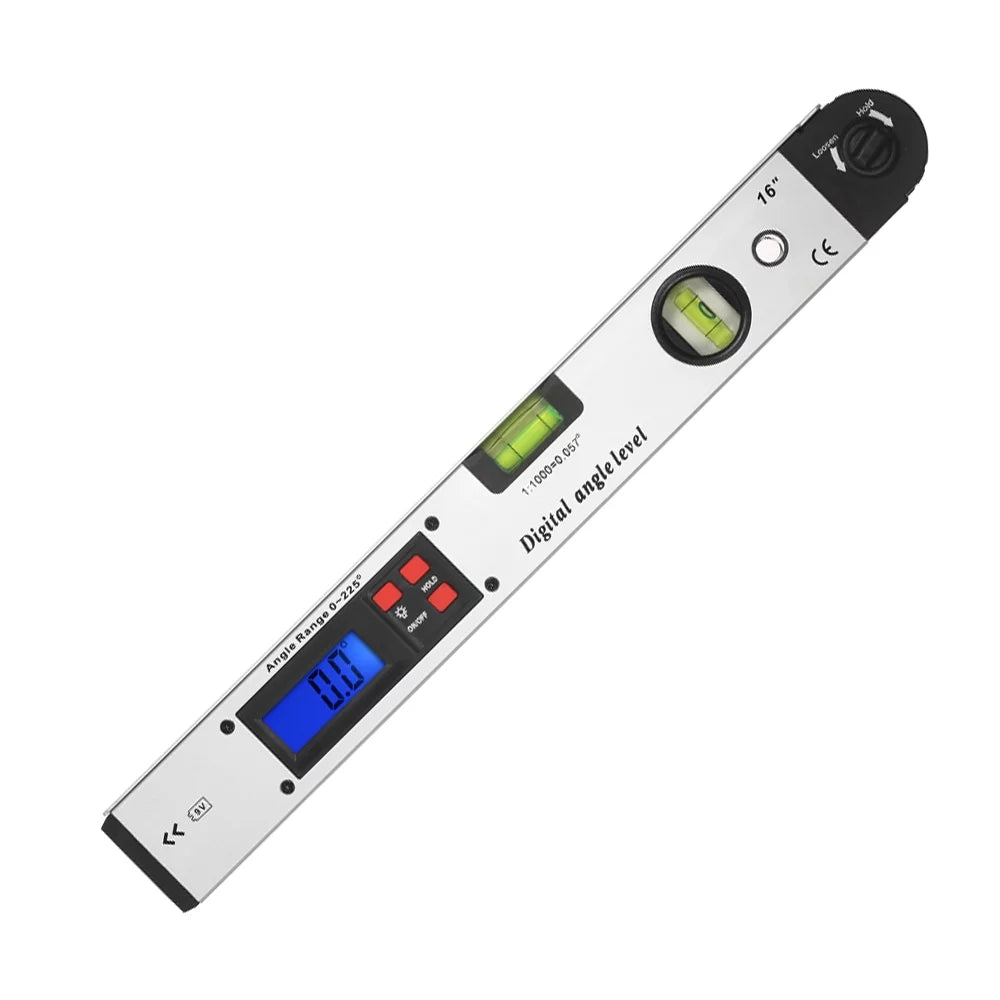 Digital Angle Level Meter 0-225 Degree 16inch 400mm Electronic Protractor W32968