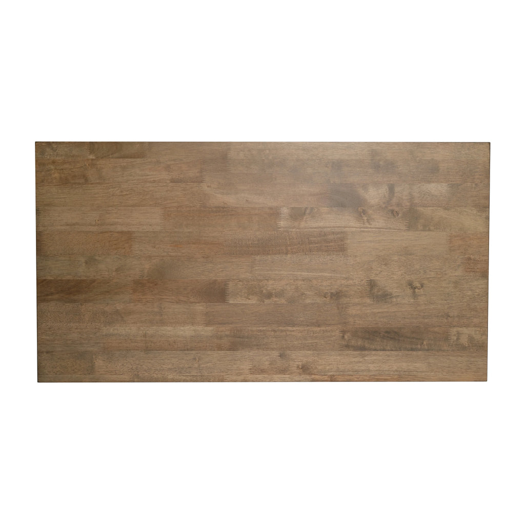 Solid Wood Trestle Coffee Table in Rustic Brown C260451