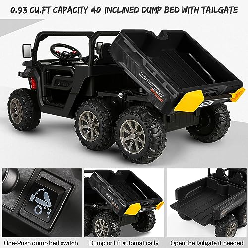 Blue 6x6 24V Kids UTV with Dump Bed V56153