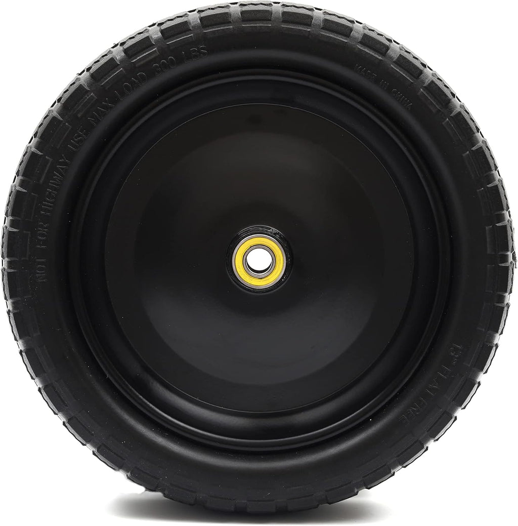 13'' Solid Polyurethane Flat-Free Tire and Wheel Assemblies 4-Pack O985