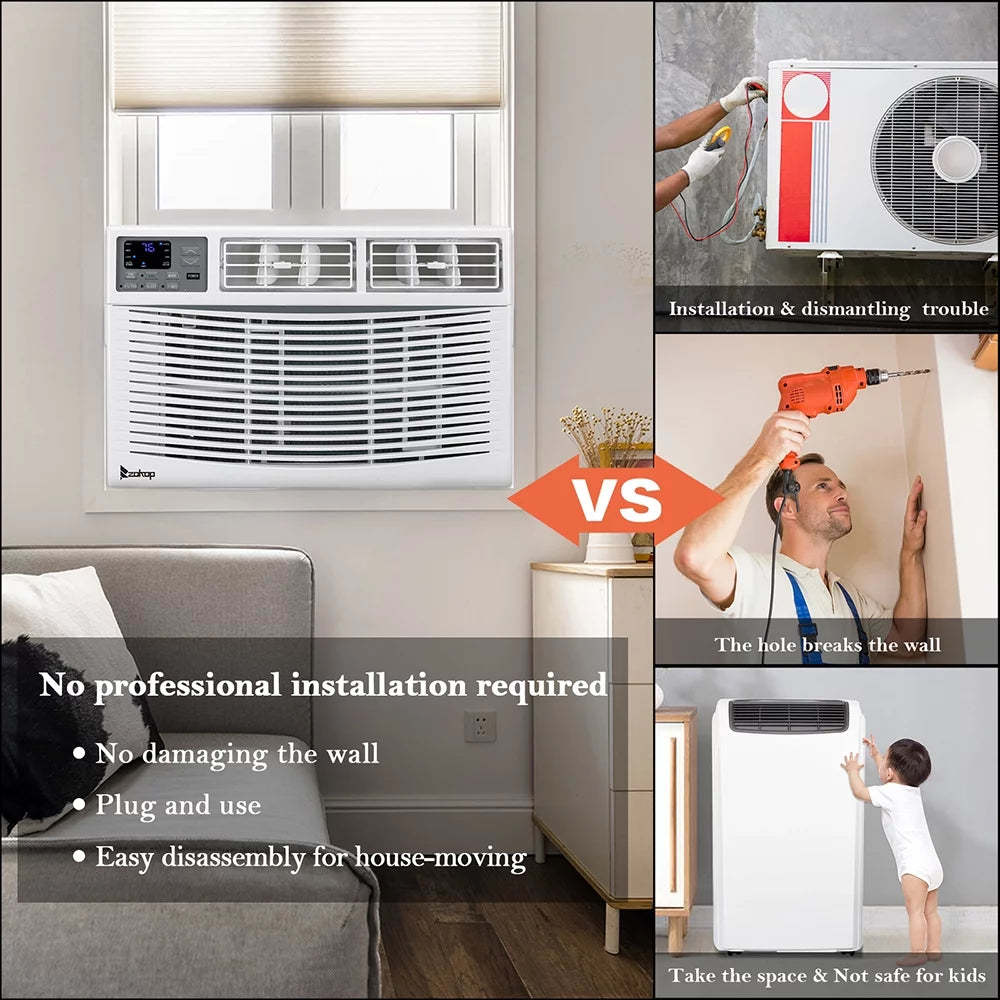 12000BTU 110V Window-Mounted Air Conditioner with Remote Control D969249