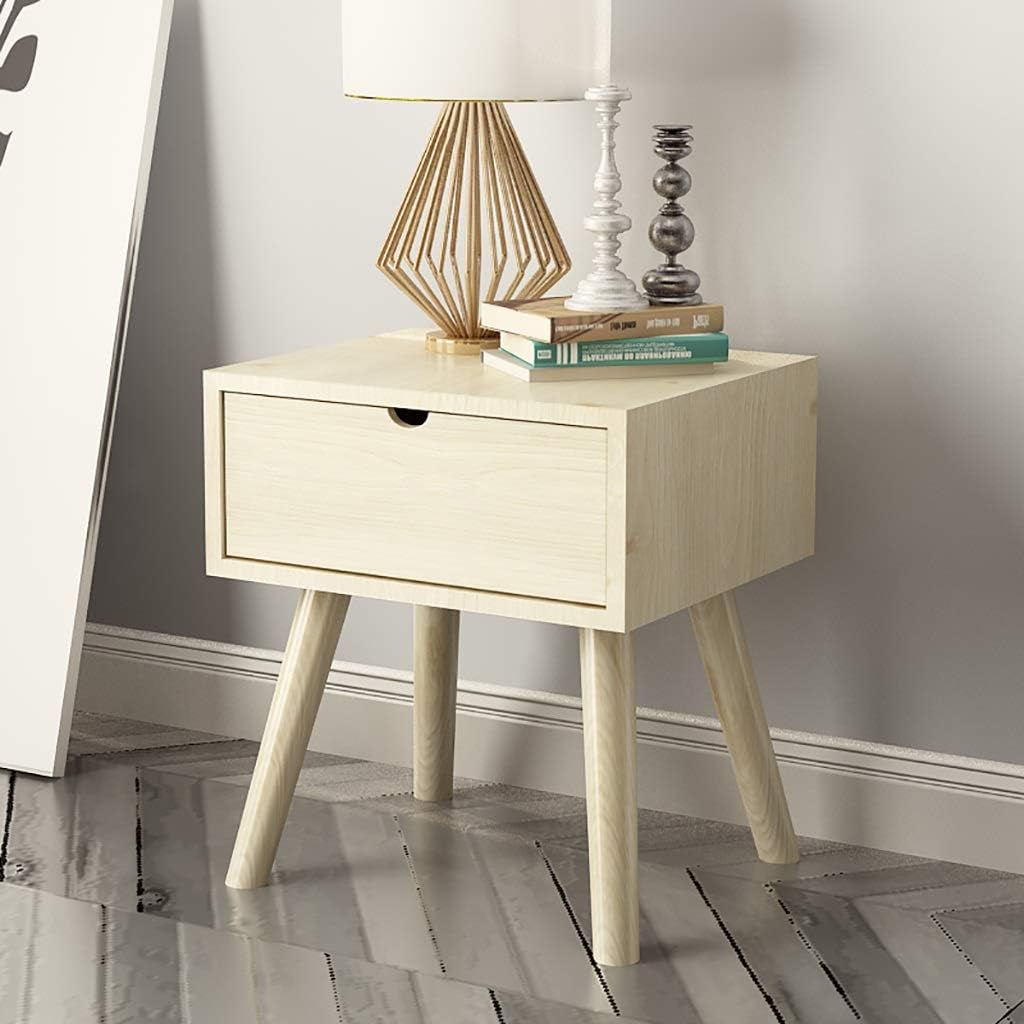 Solid Wood Bedside Table with Drawers Z799